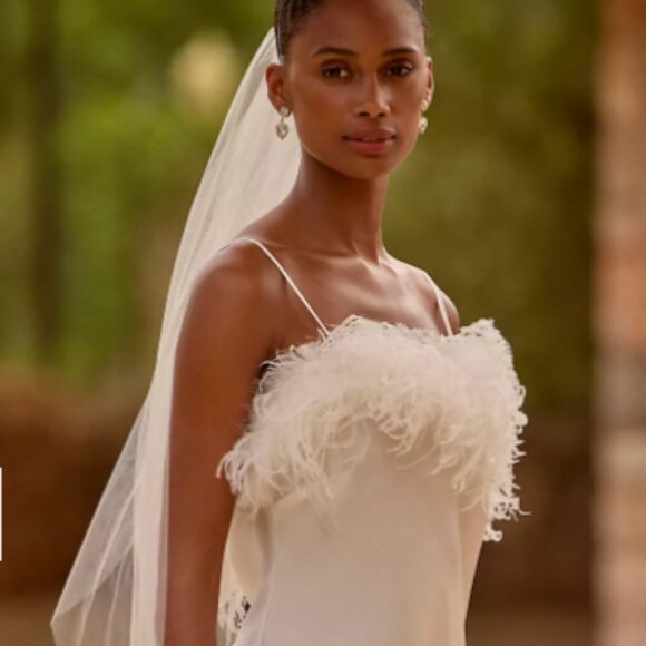 Brand New Hutch Faux-Feather Trim Chemise - Picture 5 of 6